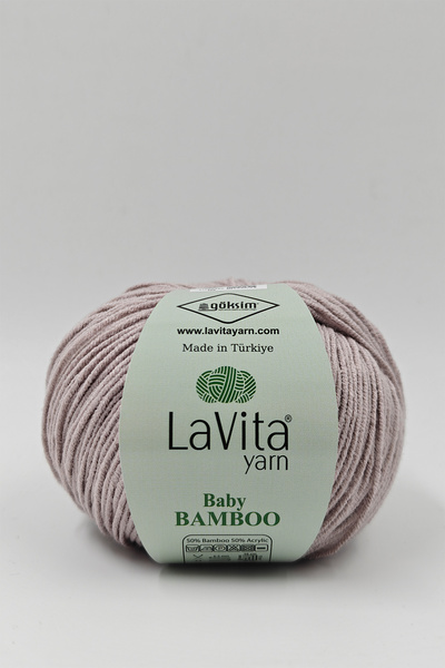 LaVita Yarn Fir de tricotat manual Baby Bamboo 50% Bambus 50% Acrilic 50gr (4...