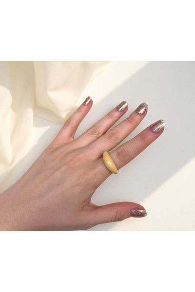 Butik Murano Camı Yüzük – El Yapımı Tasarım Kadın Yüzük