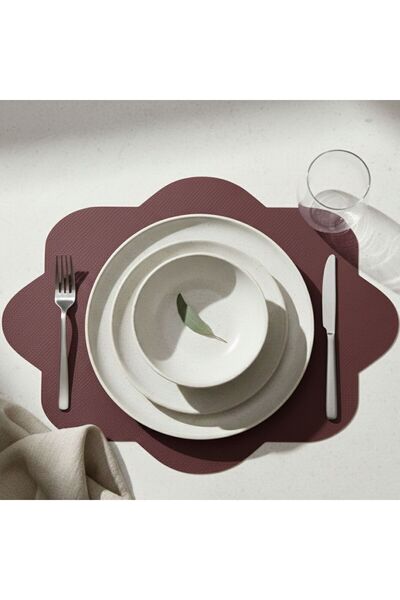 Grand Fine Art 2 Adet Deri Dikdörtgen Amerikan Servis 33x44 cm Simetrik Desenler Serisi 118