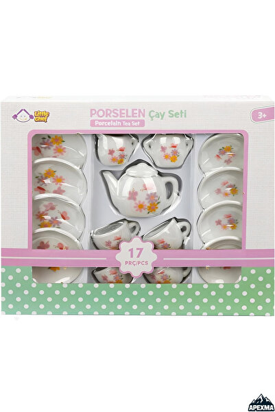 Apexma Oyuncak Porselen Çay Fincan Bardak Seti 17 Parça - Porselen Demlik ve ...