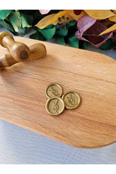 cev den store شمعة ختم جاهزة 50 قطعة، ختم ذهبي اللون