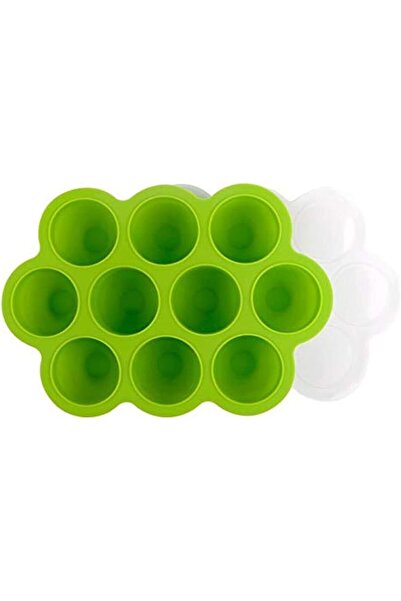 Other Silicone Baby Food Freezer Tray with Clip-on Lid (Green)