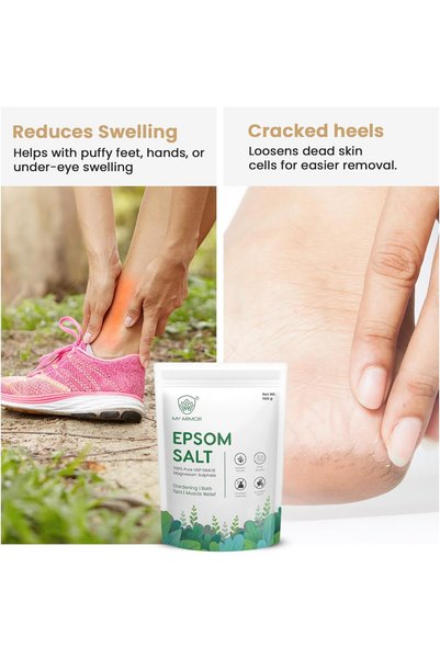 MY ARMOR Epsom Salt Unscented, USP Grade, 900 g