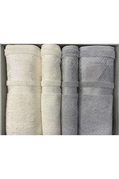 Özdilek Dory Best Set Bath Set Cream - Gray