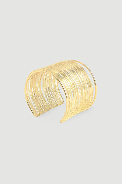 Gusto Multi-Layered Wire Clamp Bracelet - Gold