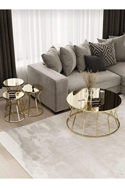 tandoganconsept Bronz Aynalı Gold Zigon TAKIMI