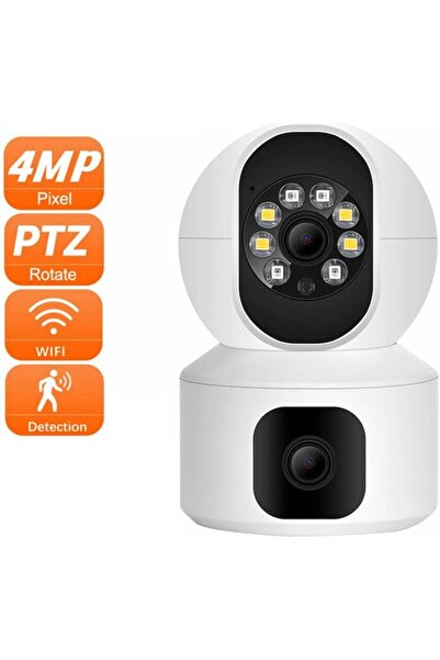 Generic CRONY NIP-32 4MP Dual-Lens WiFi IP Camera - Dual Screen Baby Monitor with Auto Tracking & Human Dete