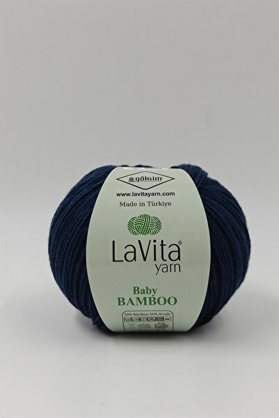 LaVita Yarn خيوط حياكة يدوية من الخيزران للأطفال 50% خيزران 50% أكريليك 50 جر...