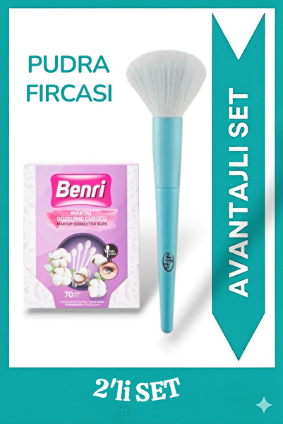 eklips Yumusak Uclu Pudra Fircasi ve Makyaj Duzeltme Cubugu Seti