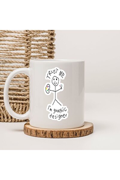 kubdekor Trust Me I Am Graphic Designer Written on Printed Mugs