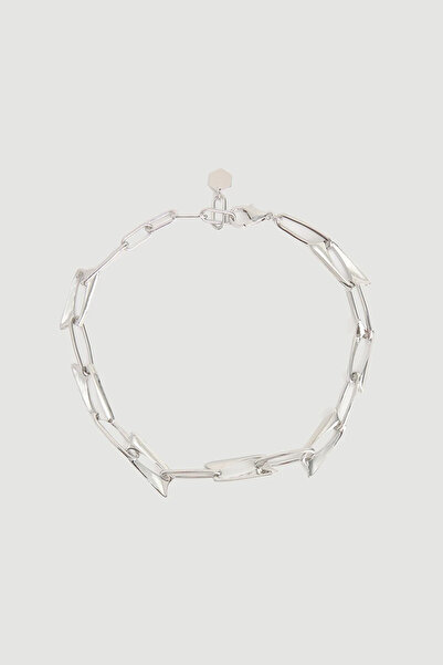 Gusto Figured Chain Necklace - Silver