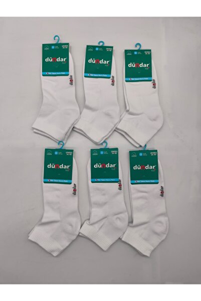 Dündar White Wholesale 6 Pieces Extra Sole Towel Socks