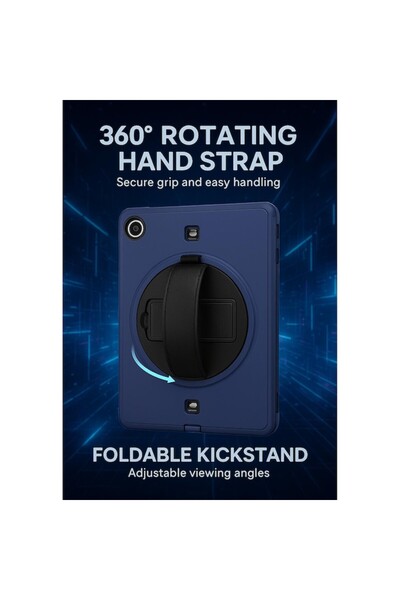 OEM Kids Tablet Protective Case for Samsung Galaxy Tab A7 10.4 / A8 10.5, Ring Stand, Navy