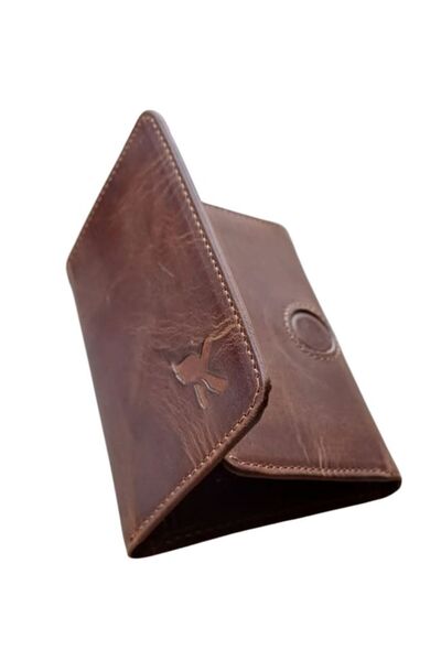 Deribond Genuine Leather Men's Wallet with Magnet Cover