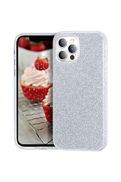 PlanetPhone Husa pentru iPhone 12 / 12 Pro cu sclipici, 3 straturi de protecț...