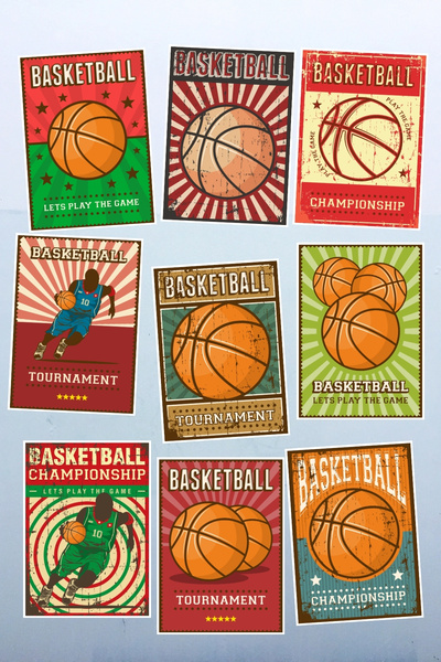 qoeuyl boutique Set od 9 razglednica sa temom košarke