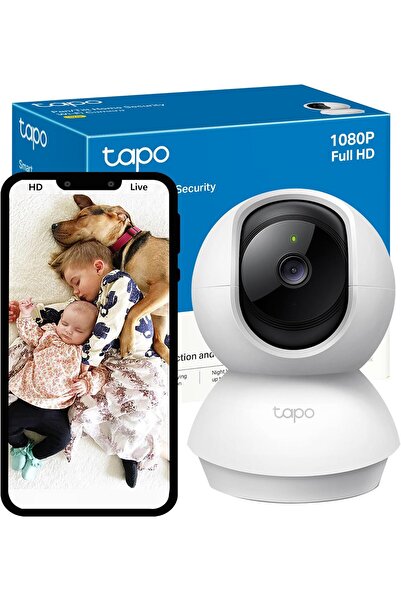 tapo كاميرا مراقبة ذكية TP-LINK Pan/Tilt (TC70) - 1080 بكسل، 360 درجة داخلية، صوت ثنائي الاتجاه، رؤية ليلية