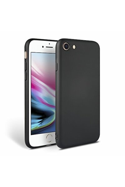 PlanetPhone Husa pentru iPhone 7/8 neagra din silicon cu interior din catifea...