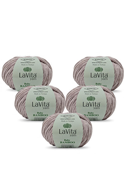 LaVita Yarn خيوط حياكة يدوية من الخيزران للأطفال 50% خيزران 50% أكريليك 250 ج...