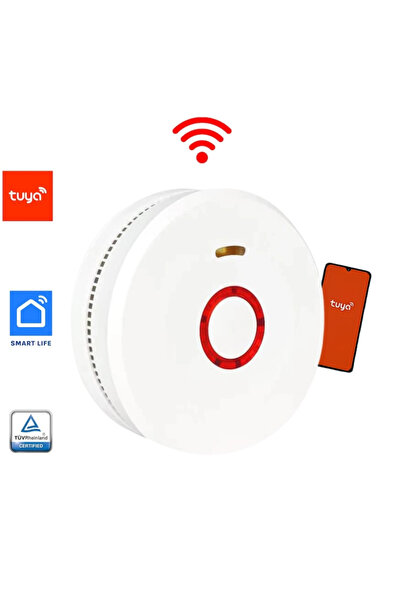 RONIC X Wireless Smoke Detector, Android/iOS Compatible, Tuya and SmartLife Applications, covers 40m2, kit included