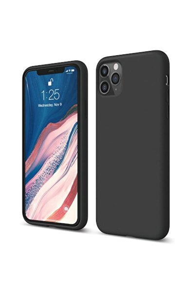 PlanetPhone Husă ultra subțire din silicon pentru iPhone 11 Pro - Neagră, int...