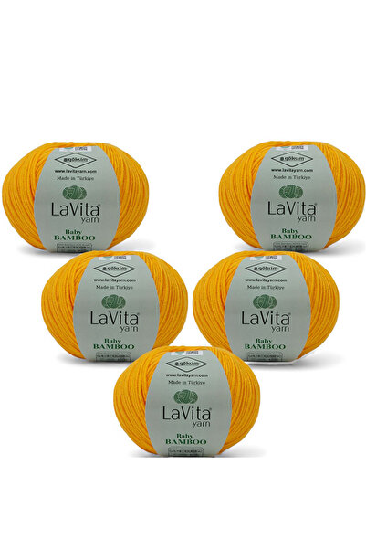 LaVita Yarn Fir de tricotat manual Baby Bamboo 50% Bambus 50% Acrilic 250gr 5...