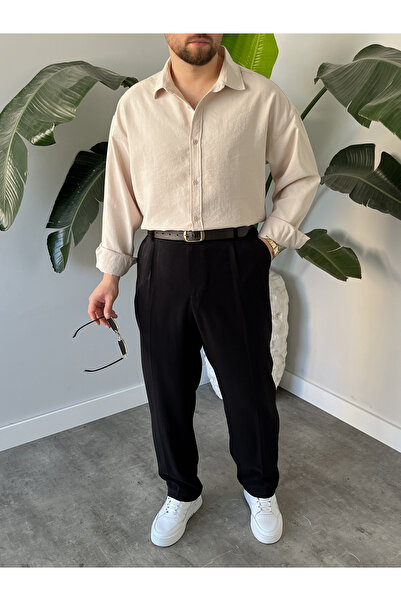 HAWKKİNG Men's Oversize Modal Shirt