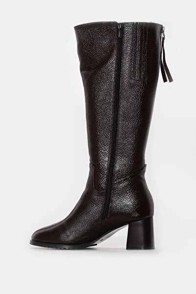 FAST STEP Genuine Leather and Fur Women's Classic Boots 064Yza850