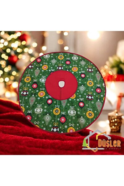 DÜŞLER EV TEKSTİLİ Covor verde cu fundă pentru picioare de Crăciun, husă pent...