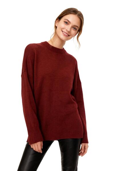 Rays 2450 Bicycle Pedestrian Oversized Sweater Claret Red
