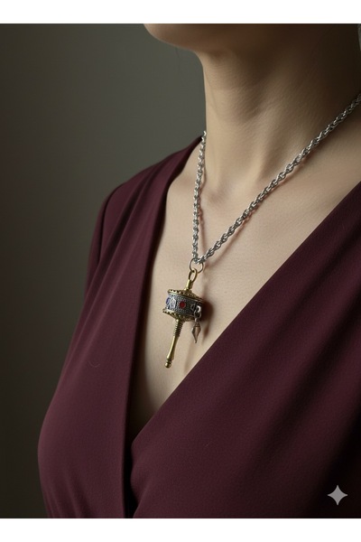 PİRAMİGO Carry the Spirit of Tibet on Your Neck: Ancient Return Wheel Necklace