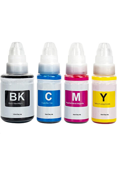 Generic GI-490 Ink Compatible with CANON Printer (4-Pack Black Cyan Magenta Yellow)