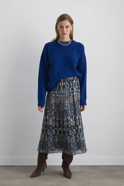 Gusto Basic Knitwear Sweater - Cobalt