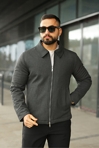 BASEL.CO Slim Fit Basic Double Zipper Lightweight Puffer Jacket