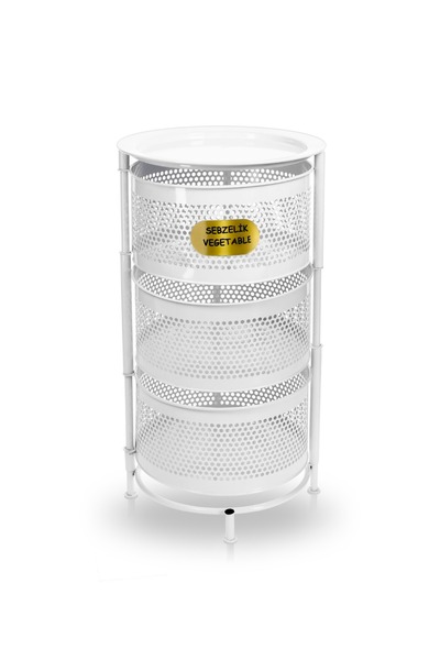 Elipa Home Concept Premium 3 Katlı Sebzelik Yana Açılır Bölmeli Patates Soğan...