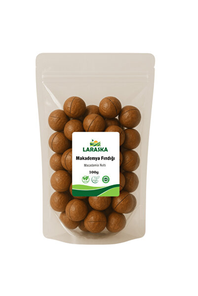 Laraska Kabuklu Kavrulmuş Makademya Fındığı 100g Macadamia Nuts in Shell