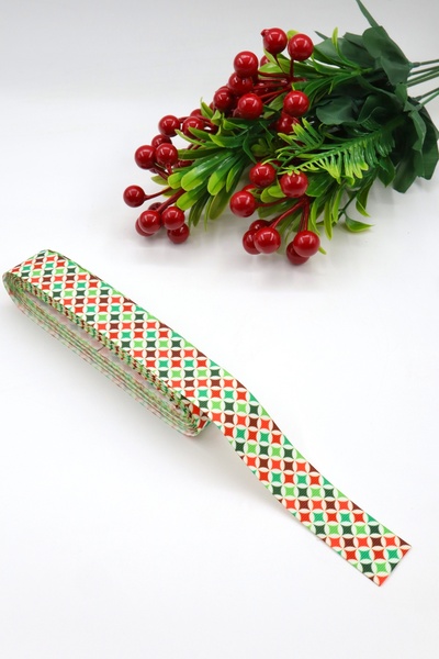 YENİCİ شريط مزخرف لرأس السنة (10 أمتار - 2.5 سم)