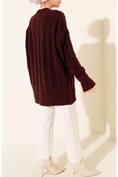 Vaniza Embossed Patterned Knitwear Tunic Sweater