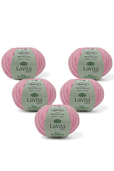 LaVita Yarn Baby Bamboo Hand Knitting Yarn 50% Bamboo 50% Acrylic 250Gr 5 Pcs...