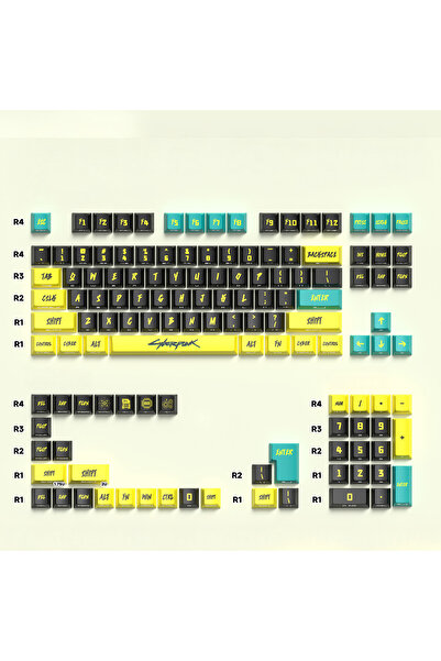 silabor 129 Tuş Orijinal Yan Baskılı Yarı Saydam PBT Süblimasyon Mekanik Klav...