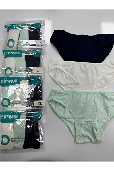 EROSSHOP Γυναικεία βασικά βαμβακερά εσώρουχα 3 τεμαχίων