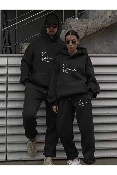 Flaubert Falubert-Unisex Printed Jh Oversized Sweatahırt -Sweatpants 2-Piece Set