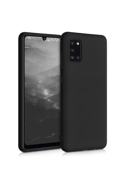 PlanetPhone Husa pentru Samsung A31, Neagră, silicon si interior din catifea,...