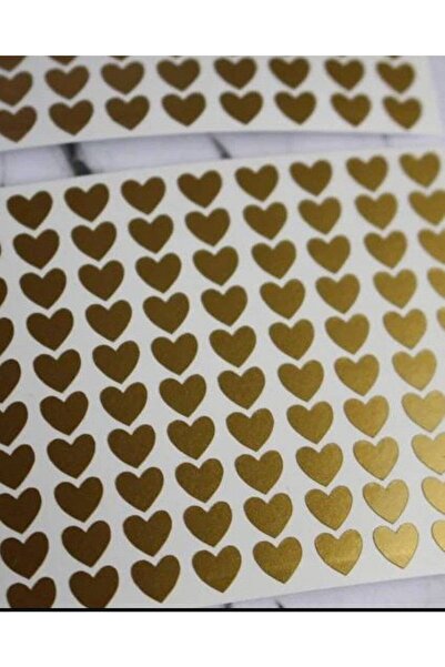 Hediyeni Al ملصق ذهبي على شكل قلب ملصق تغليف الهدايا مقاس 3 × 3 سم