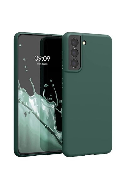 PlanetPhone Husă de protecție pentru Samsung Galaxy S22 – silicon verde închi...