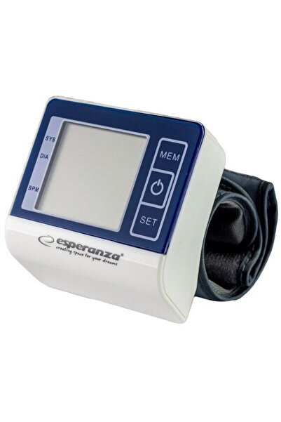 ESPERANZA Vigor Esperanza wrist blood pressure monitor, 90 memories, oscillometric method, White/Blue
