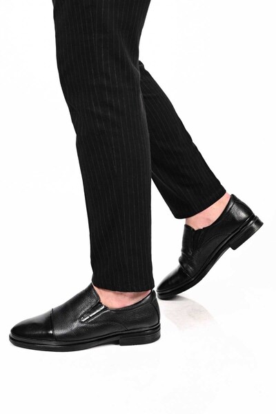 Bestello Laceless Rubber Sole Genuine Leather Comfort Shoes 333-1948 Men's Shoes