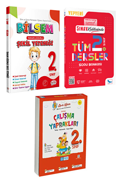 Editör Yayınevi 2. Sınıf Bilsem Şekil Yeteneği+ Sınav Tüm Dersler Soru Bankas...