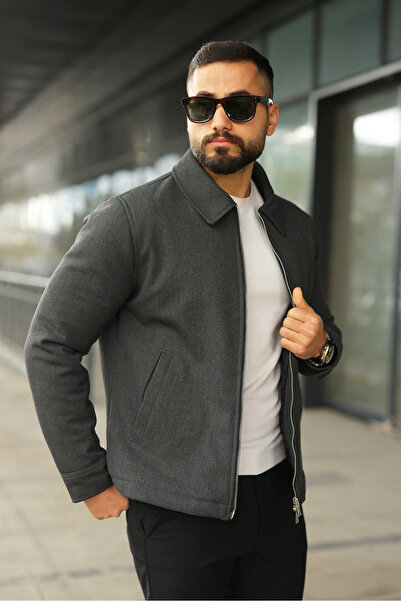 BASEL.CO Slim Fit Basic Double Zipper Lightweight Puffer Jacket