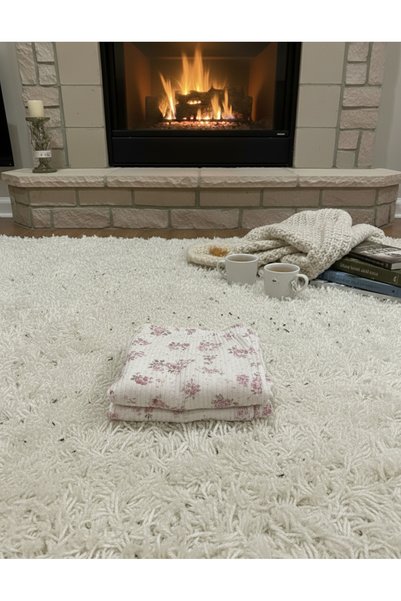 chiara grazia Flower Patterned Cotton Pajama Bottoms